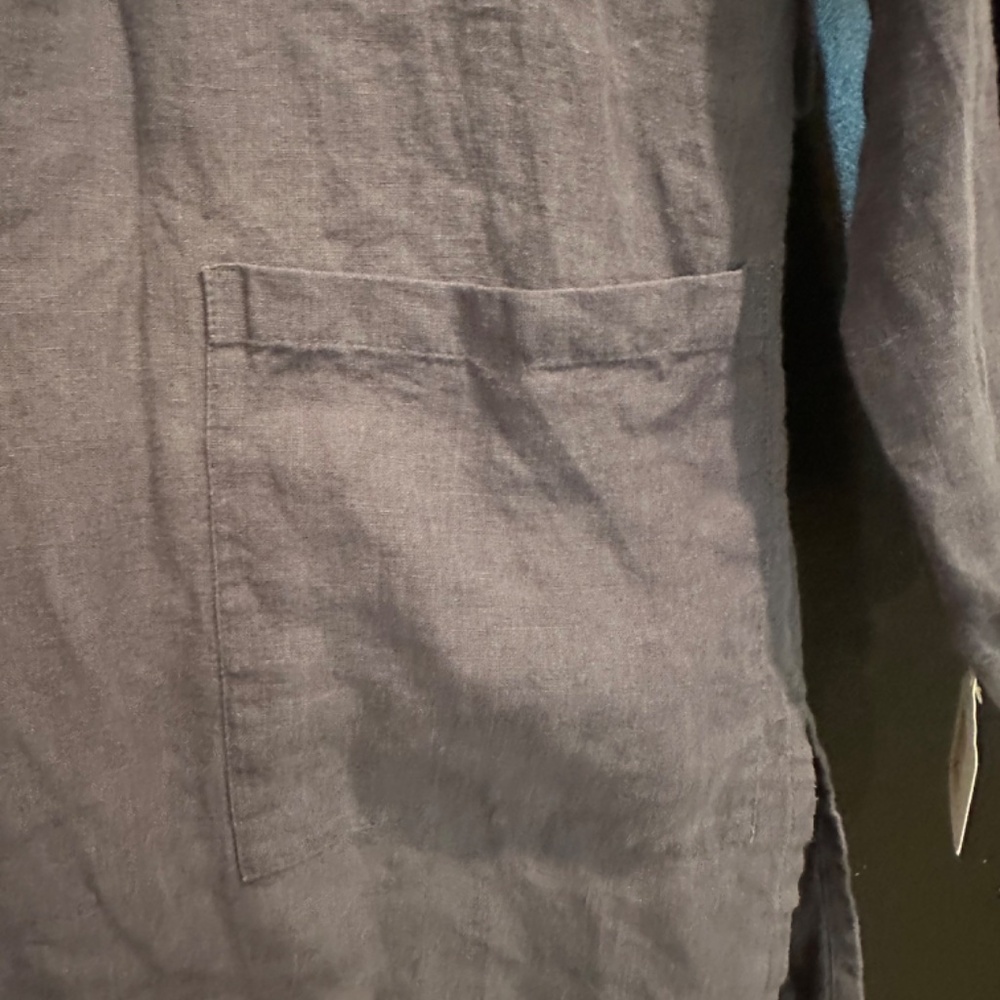 Linen Jacket Steele Blue - Picture 2 of 9